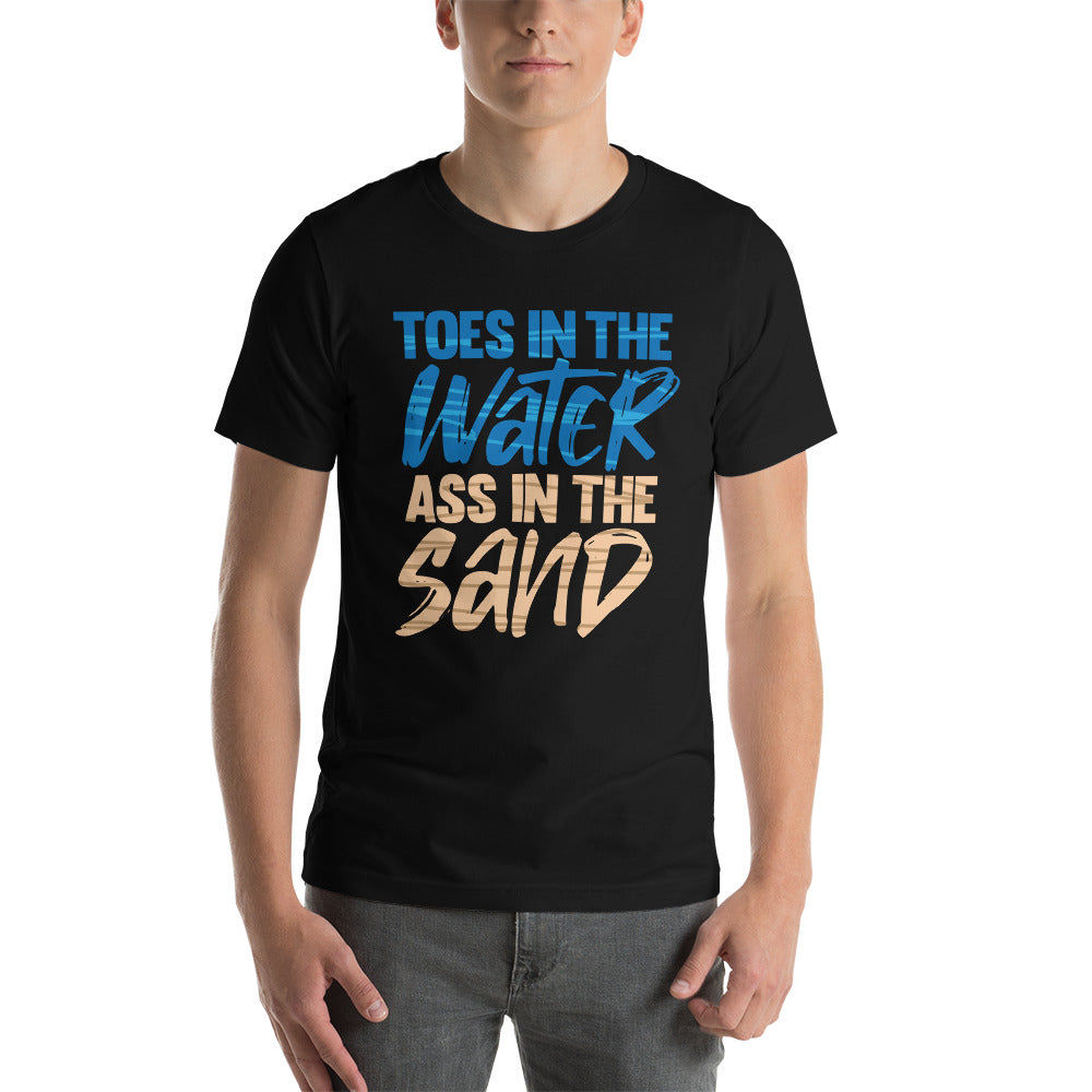 Toes In The Water Ass In The Sand Men's Beach T-Shirt - Super Beachy