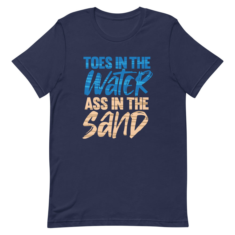 Toes In The Water Ass In The Sand Men's Beach T-Shirt - Super Beachy