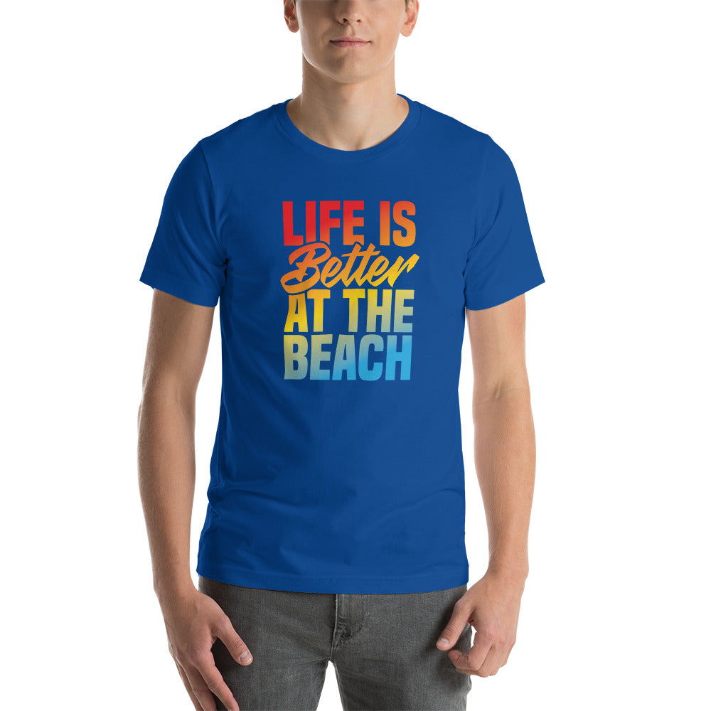 Life Is Better At The Beach Men's Beach T-Shirt - Super Beachy