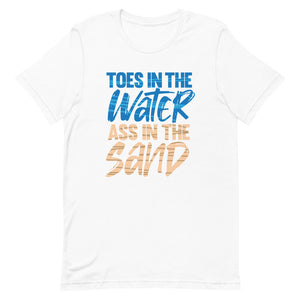 Toes In The Water Ass In The Sand Men's Beach T-Shirt - Super Beachy