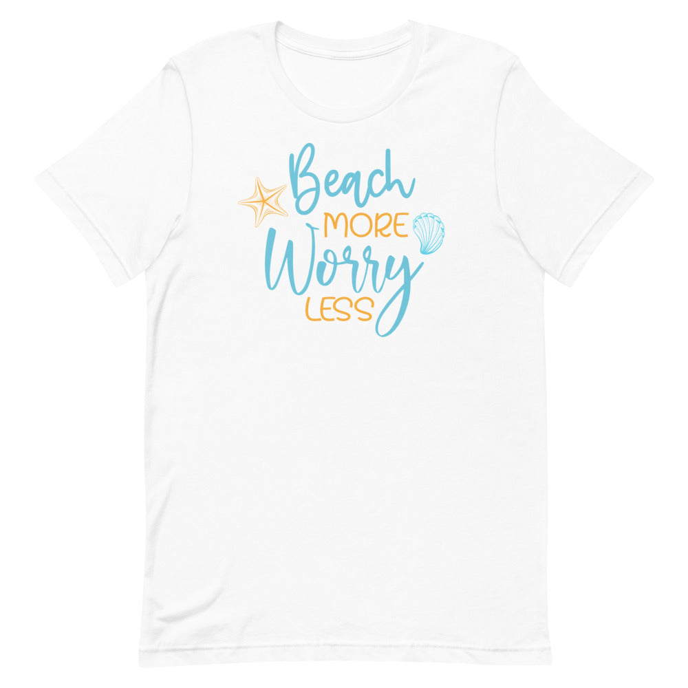 Beach More Worry Less Women's Beach T-Shirt - Super Beachy