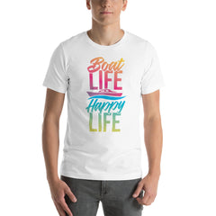 Boat Life Happy Life Men's Beach T-Shirt