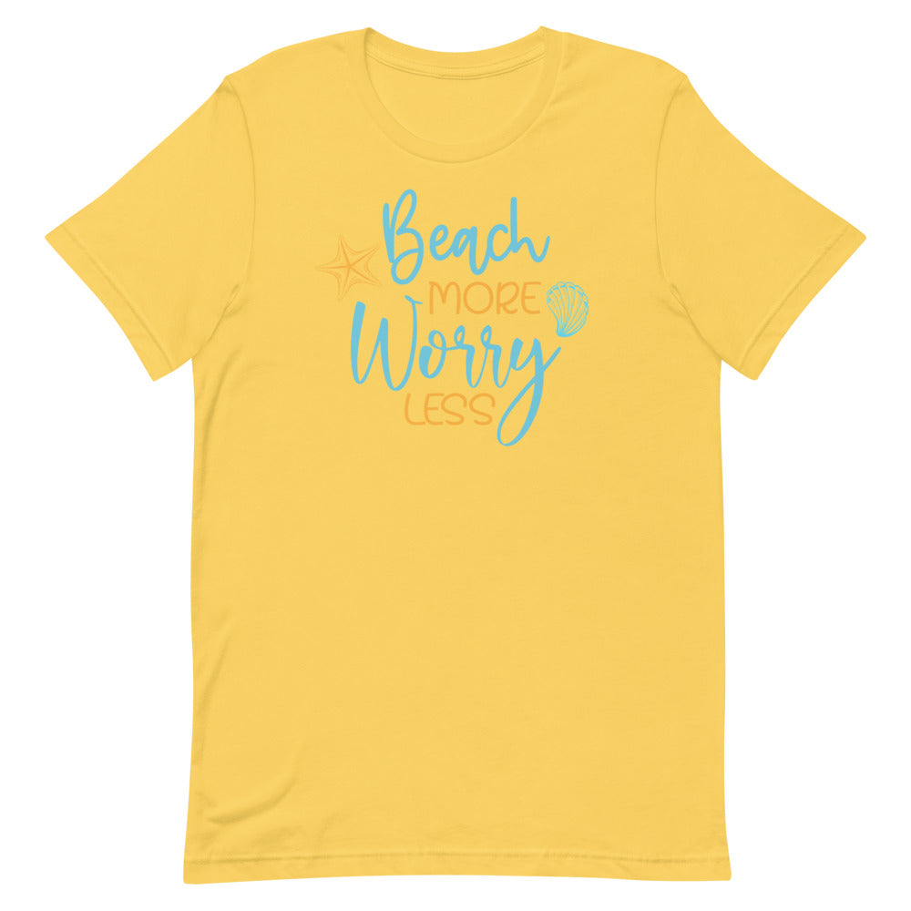 Beach More Worry Less Women's Beach T-Shirt - Super Beachy