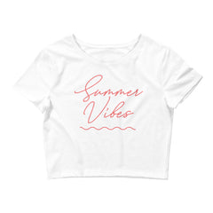 Summer Vibes Women’s Beach Crop Tee