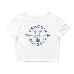 Beach'n & Boozing Women’s Beach Crop Tee